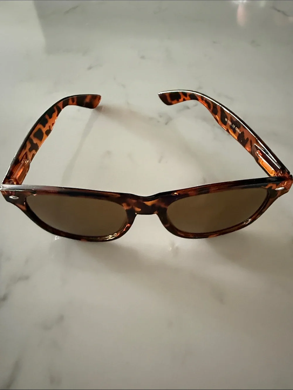 Tortoiseshell Wayfarer Sunglasses - Brown Lenses